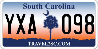 SC license plate YXA098
