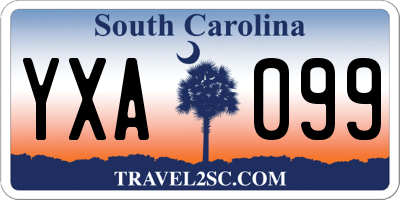 SC license plate YXA099