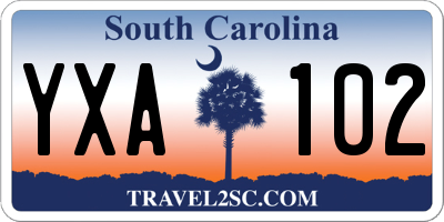SC license plate YXA102