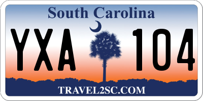 SC license plate YXA104