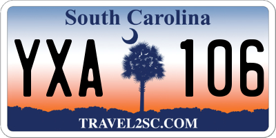 SC license plate YXA106
