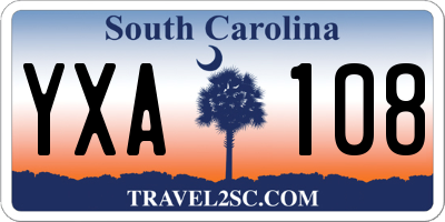 SC license plate YXA108