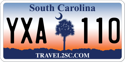 SC license plate YXA110