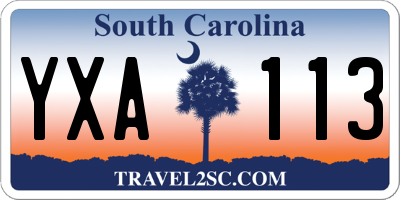 SC license plate YXA113
