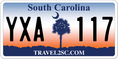 SC license plate YXA117