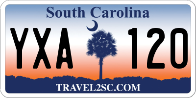 SC license plate YXA120