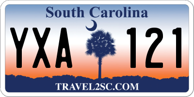 SC license plate YXA121