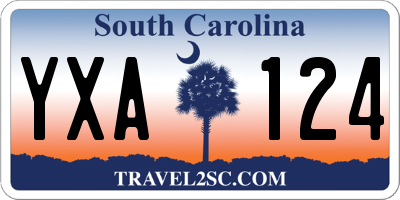 SC license plate YXA124