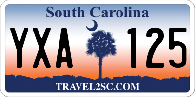 SC license plate YXA125