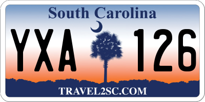 SC license plate YXA126
