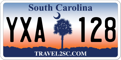SC license plate YXA128
