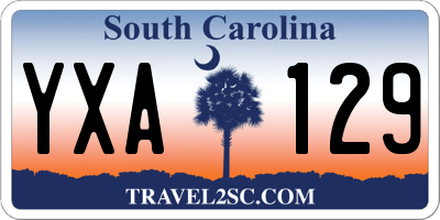 SC license plate YXA129