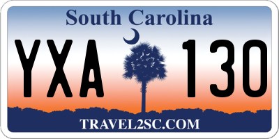 SC license plate YXA130