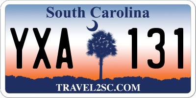 SC license plate YXA131
