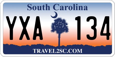 SC license plate YXA134