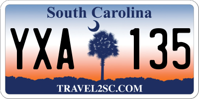 SC license plate YXA135