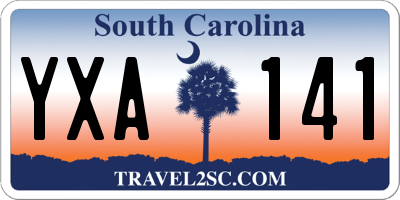 SC license plate YXA141