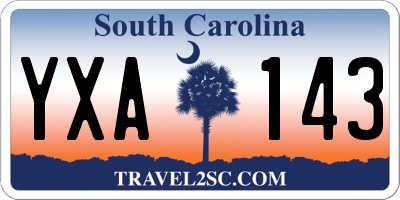 SC license plate YXA143