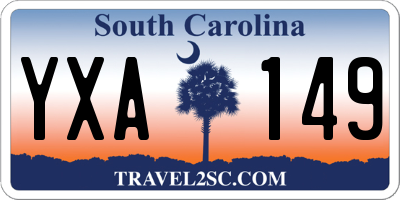 SC license plate YXA149