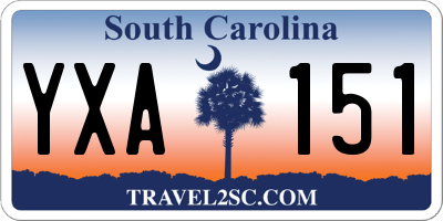 SC license plate YXA151
