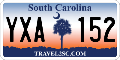 SC license plate YXA152