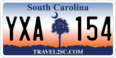 SC license plate YXA154