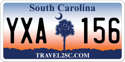 SC license plate YXA156