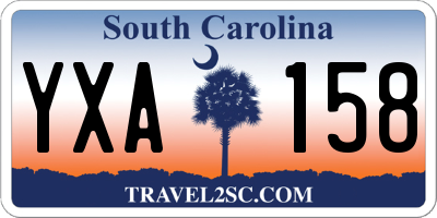 SC license plate YXA158