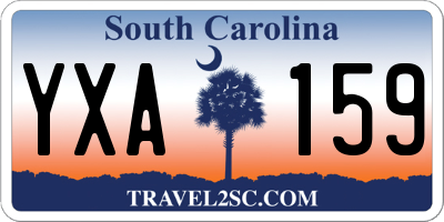 SC license plate YXA159