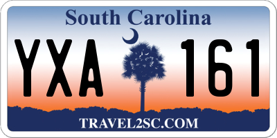 SC license plate YXA161