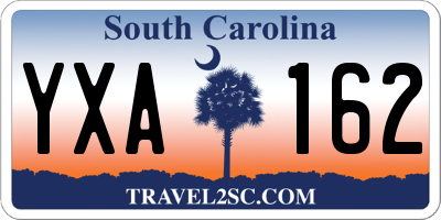 SC license plate YXA162