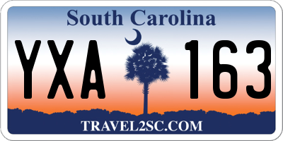 SC license plate YXA163