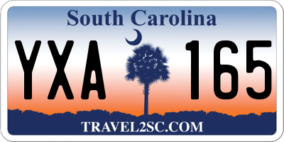 SC license plate YXA165