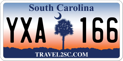 SC license plate YXA166