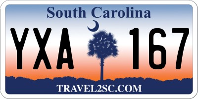 SC license plate YXA167