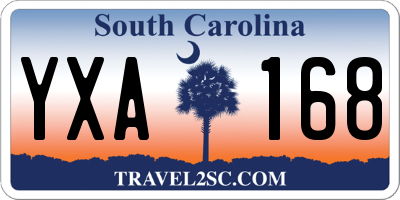 SC license plate YXA168