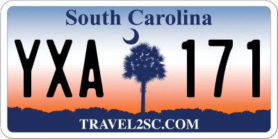 SC license plate YXA171