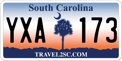 SC license plate YXA173