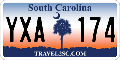 SC license plate YXA174