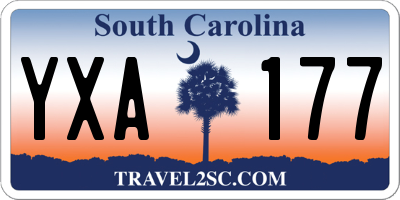 SC license plate YXA177