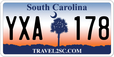 SC license plate YXA178