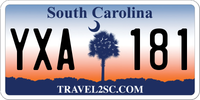 SC license plate YXA181