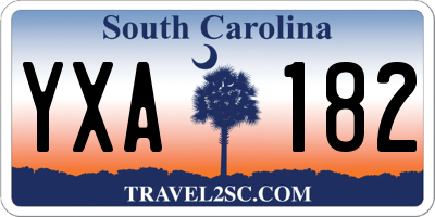 SC license plate YXA182