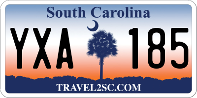 SC license plate YXA185
