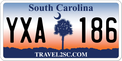 SC license plate YXA186