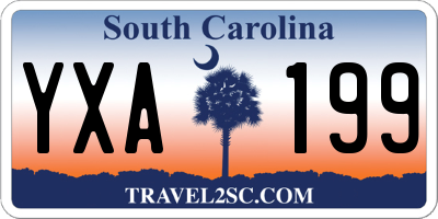 SC license plate YXA199
