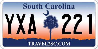 SC license plate YXA221