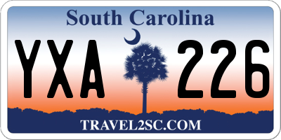 SC license plate YXA226