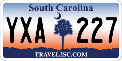 SC license plate YXA227