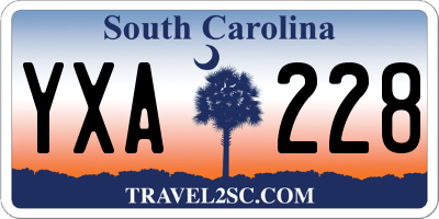 SC license plate YXA228